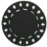 Black poker chip