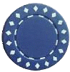 Blue poker chip