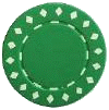 Green poker chip