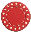 Red poker chip